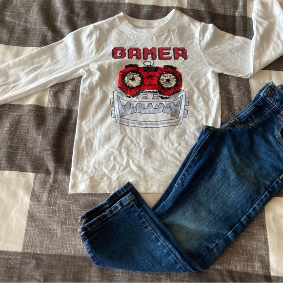 Boys Gymboree jeans and shirt size 5 - Picture 10 of 14